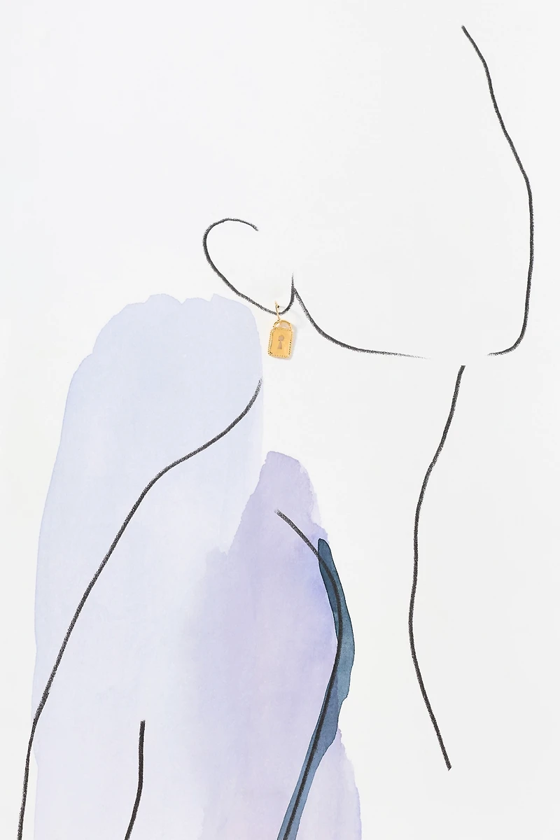 Chan Luu Mini Padlock Earrings