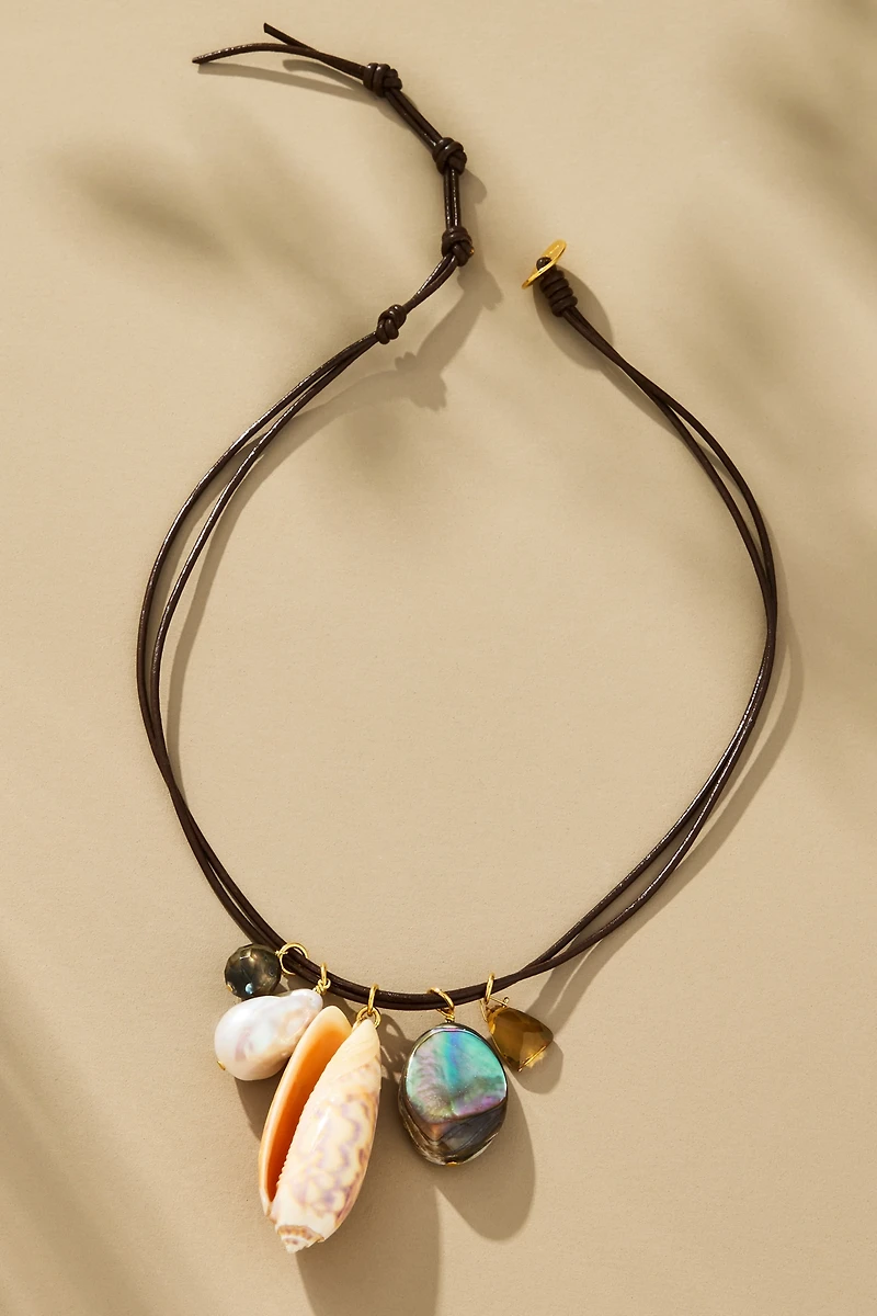 Chan Luu Leather Charm Necklace