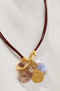 Chan Luu Antigua Leather Charm Necklace