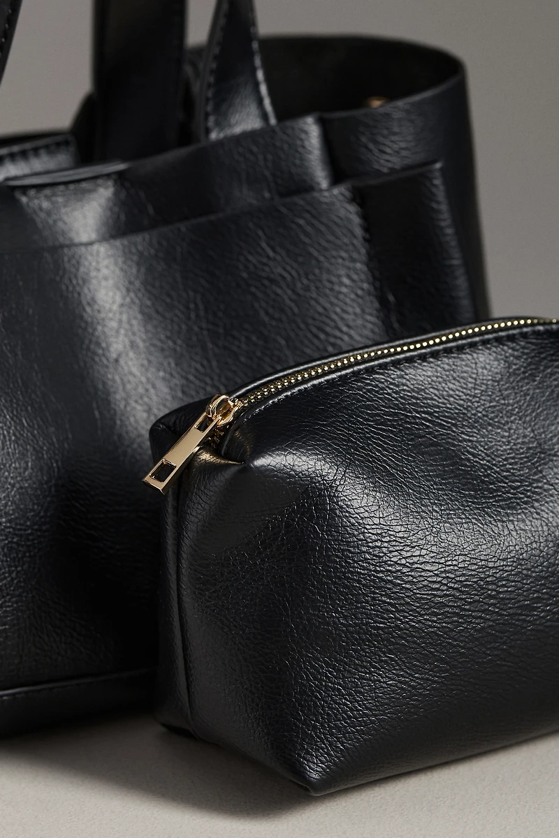 Faux-Leather Tote Bag