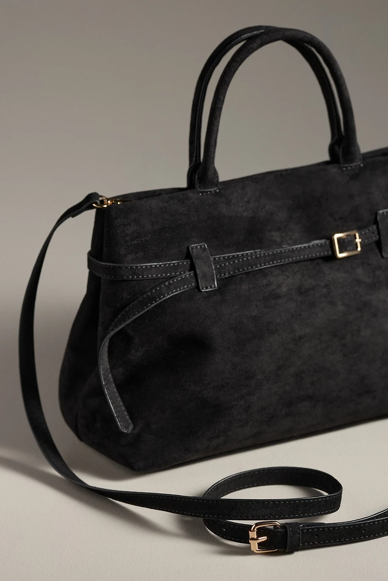 Faux-Suede Doctor Bag