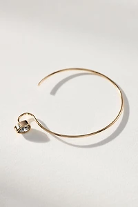 Pear Sparkle Hoop Earrings