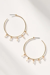 Drippy Sparkle Hoop Earrings