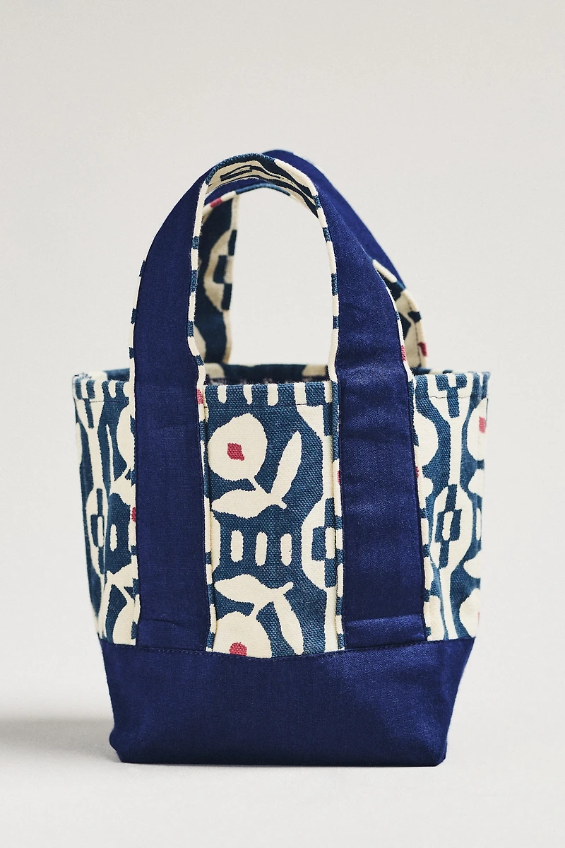 SZ Blockprints Maine Mini Canvas Tote