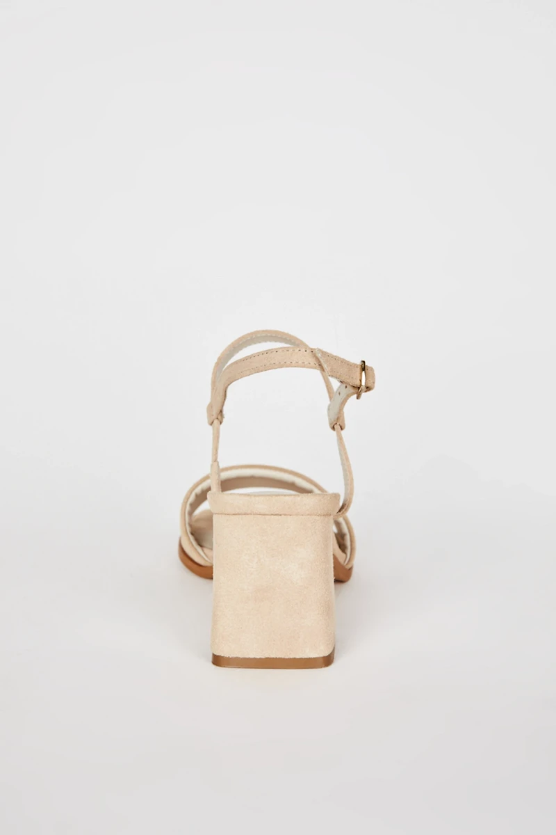 Intentionally Blank Validated Ankle Strap Block Heels