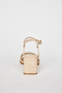 Intentionally Blank Validated Ankle Strap Block Heels