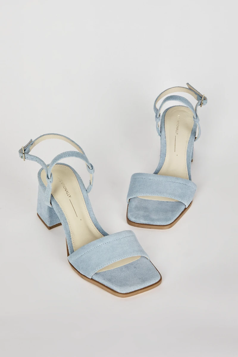 Intentionally Blank Validated Ankle Strap Block Heels