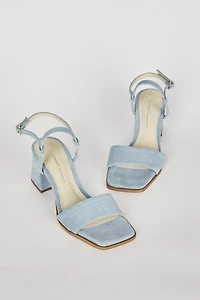 Intentionally Blank Validated Ankle Strap Block Heels