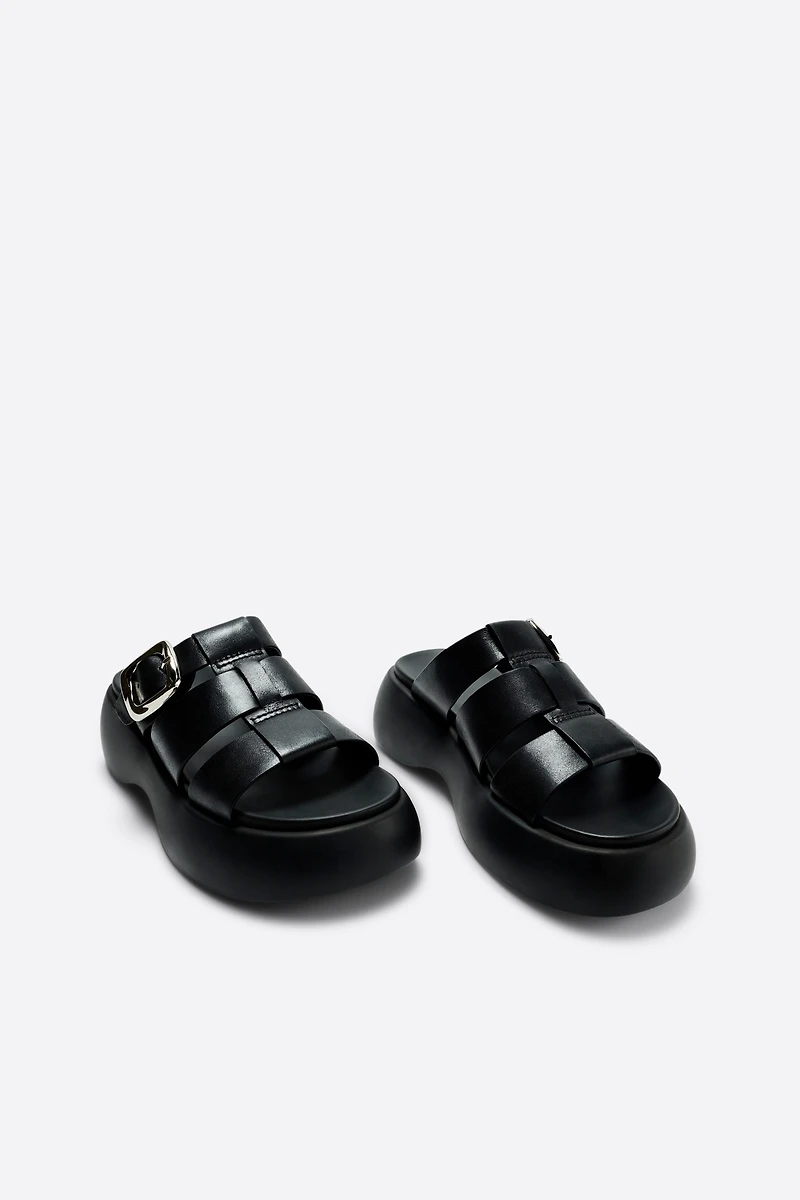 Intentionally Blank Nell Platform Slide Sandals