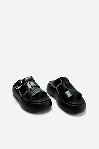 Intentionally Blank Nell Platform Slide Sandals