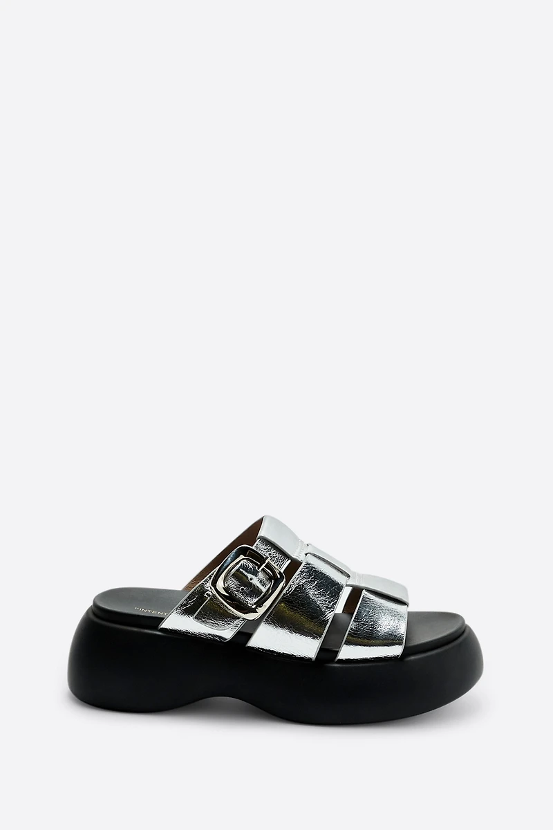 Intentionally Blank Nell Platform Slide Sandals