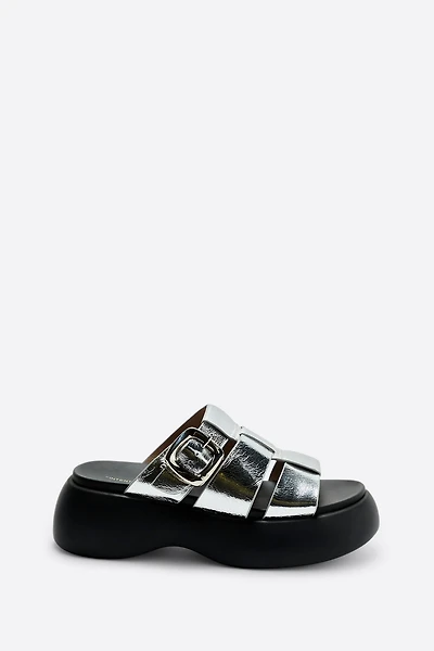 Intentionally Blank Nell Platform Slide Sandals