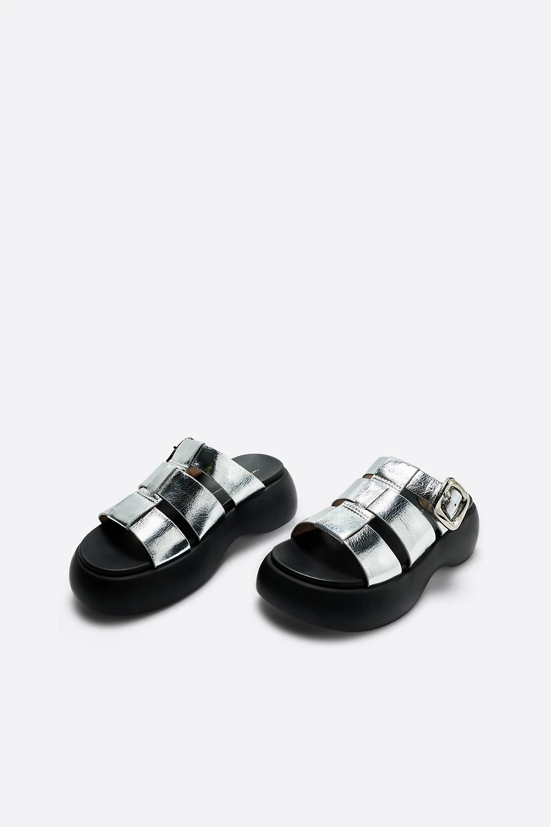 Intentionally Blank Nell Platform Slide Sandals