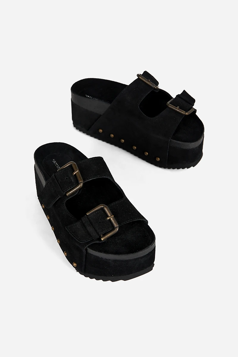 Intentionally Blank Cooper-2 Platform Slide Sandals