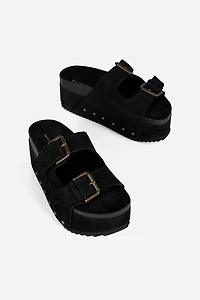 Intentionally Blank Cooper-2 Platform Slide Sandals