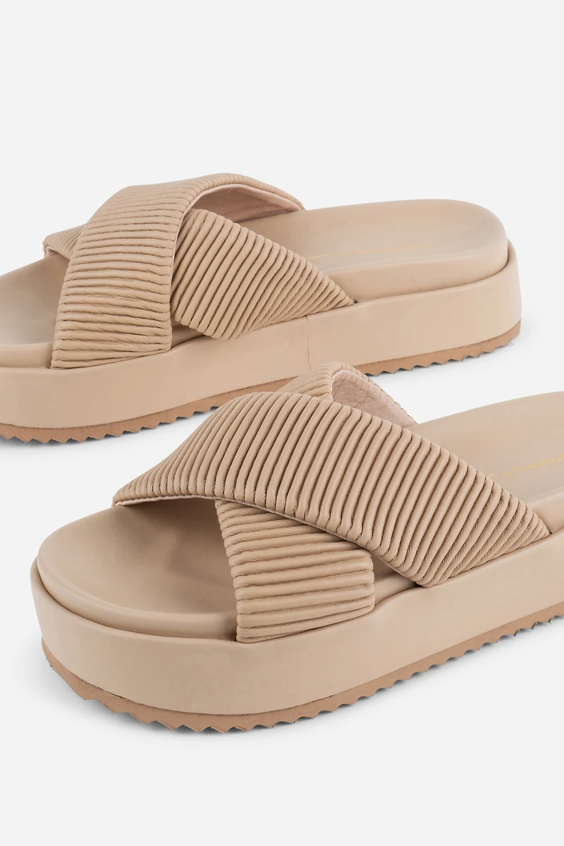 Intentionally Blank Sylvie Platform Slide Sandals