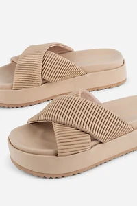Intentionally Blank Sylvie Platform Slide Sandals