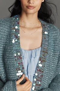 By Anthropologie Paillette Cardigan Sweater