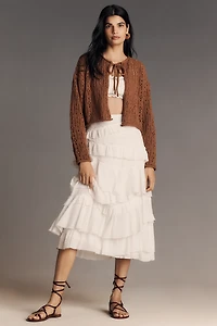By Anthropologie Pointelle Cardigan Sweater