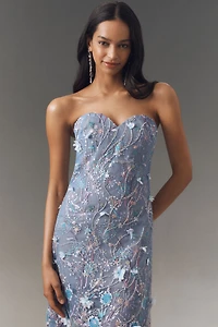 Helsi Francine Strapless Sweetheart 3D Embellished Midi Dress