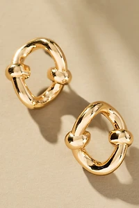 Twisted Knot Huggie Earrings
