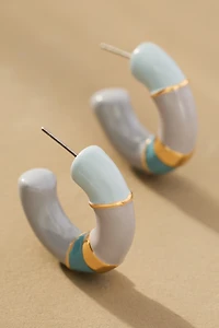 Colorblock Hoop Earrings