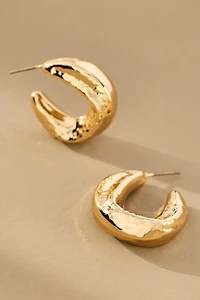 Squared Molten Hoop Earrings