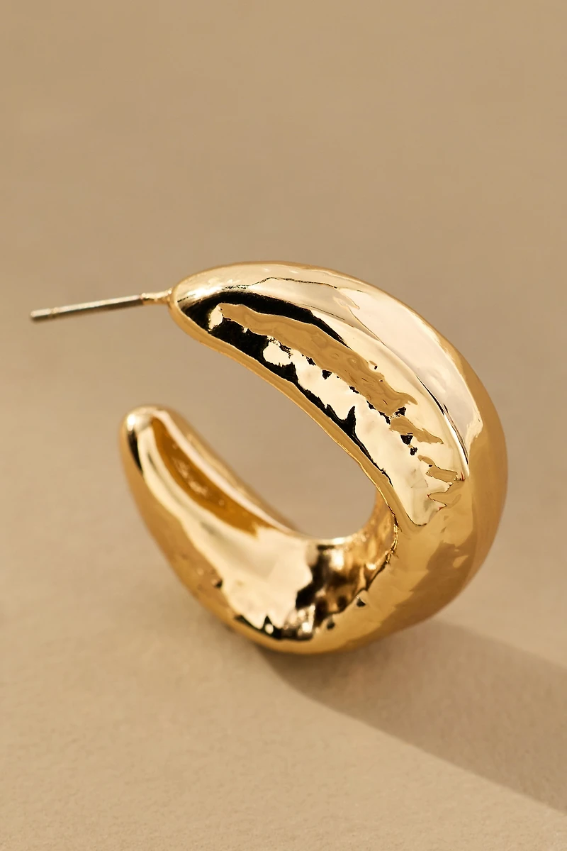 Squared Molten Hoop Earrings