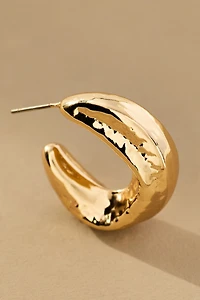 Squared Molten Hoop Earrings