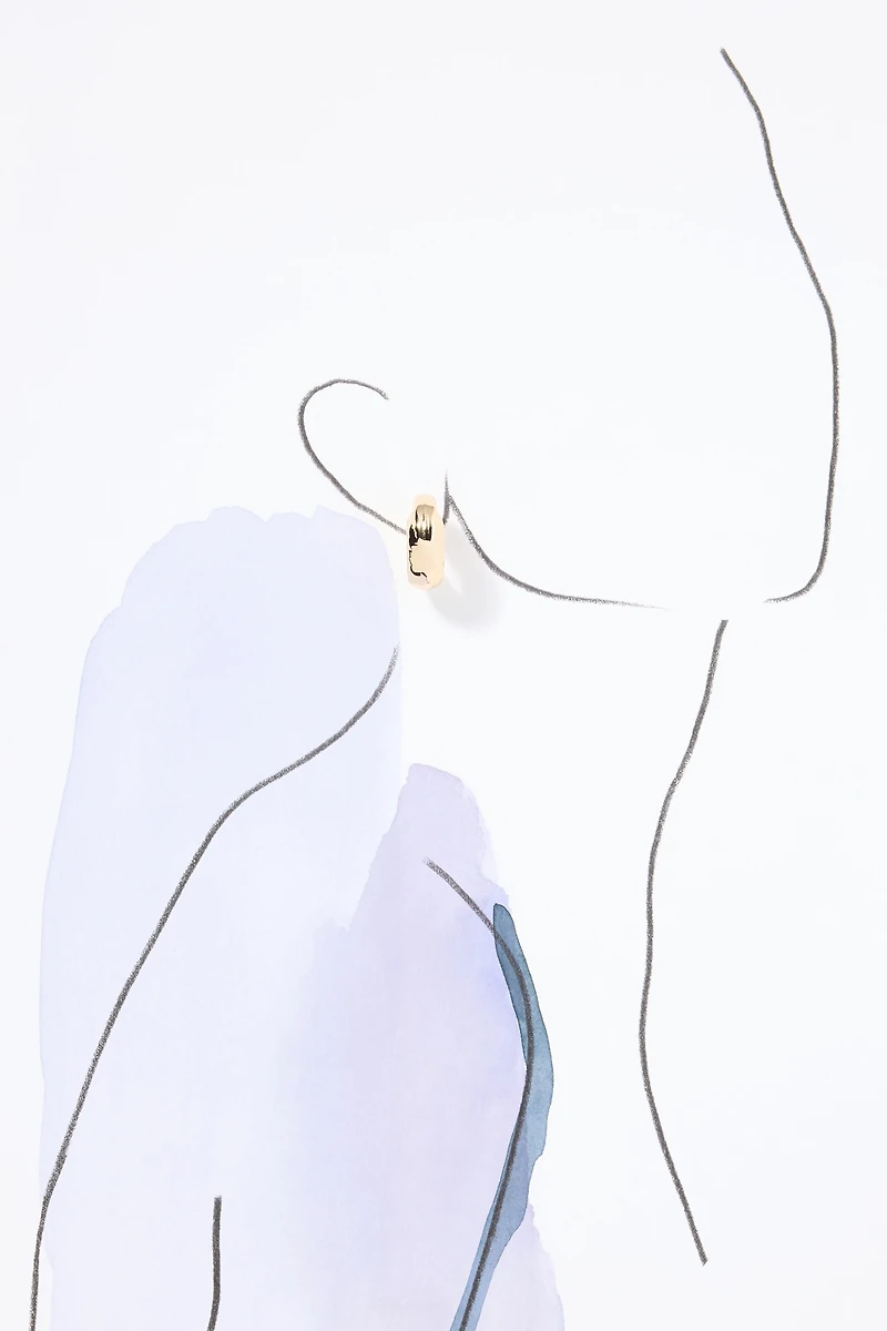 Squared Molten Hoop Earrings