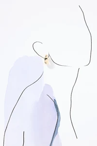 Squared Molten Hoop Earrings