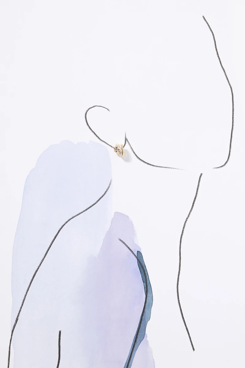 Mixed Metal Crystal Drop Earrings