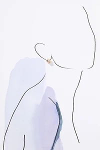 Mixed Metal Crystal Drop Earrings