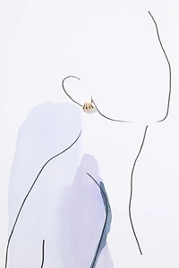 Ribbed Mini Huggie Earrings