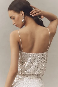 Shona Joy Asteri Embellished Mesh Crop Cami