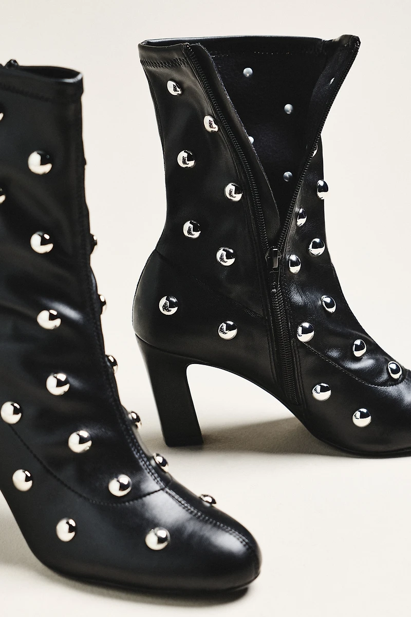 Maeve Studded Stretch Ankle Boots