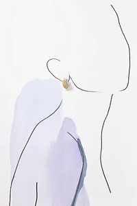 Two-Tone Curve Post Earrings