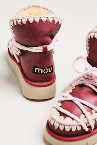 MOU Lace-Up Bounce Ankle Boots