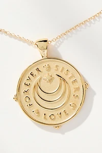 Jane Win Sisters Forever Original Pendant Coin Necklace