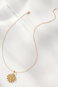Jane Win Hope Petite Embellished Coin Necklace