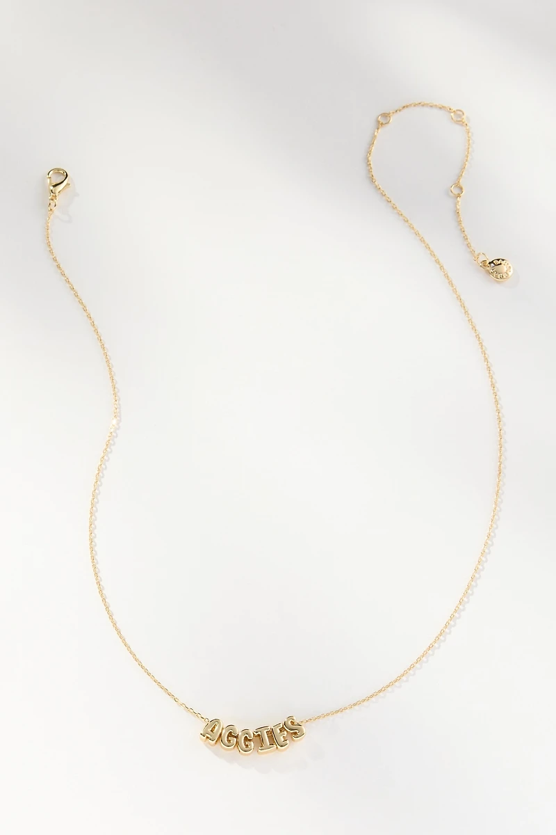 BaubleBar College Slogan Bubble Necklace