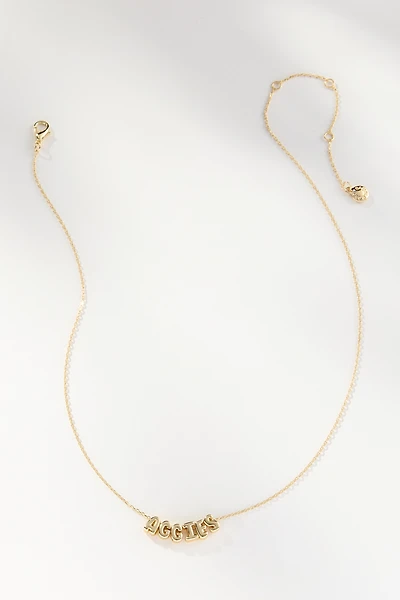 BaubleBar College Slogan Bubble Necklace