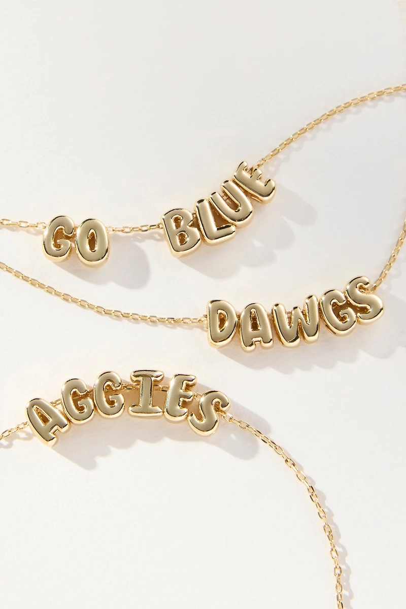 BaubleBar College Slogan Bubble Necklace