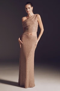 Mare Liquid Sequin Column Maxi Dress