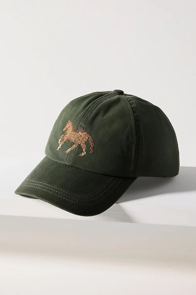 Needlepoint Icon Waxed Canvas Baseball Cap