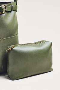 By Anthropologie Faux-Suede Buckle Tote