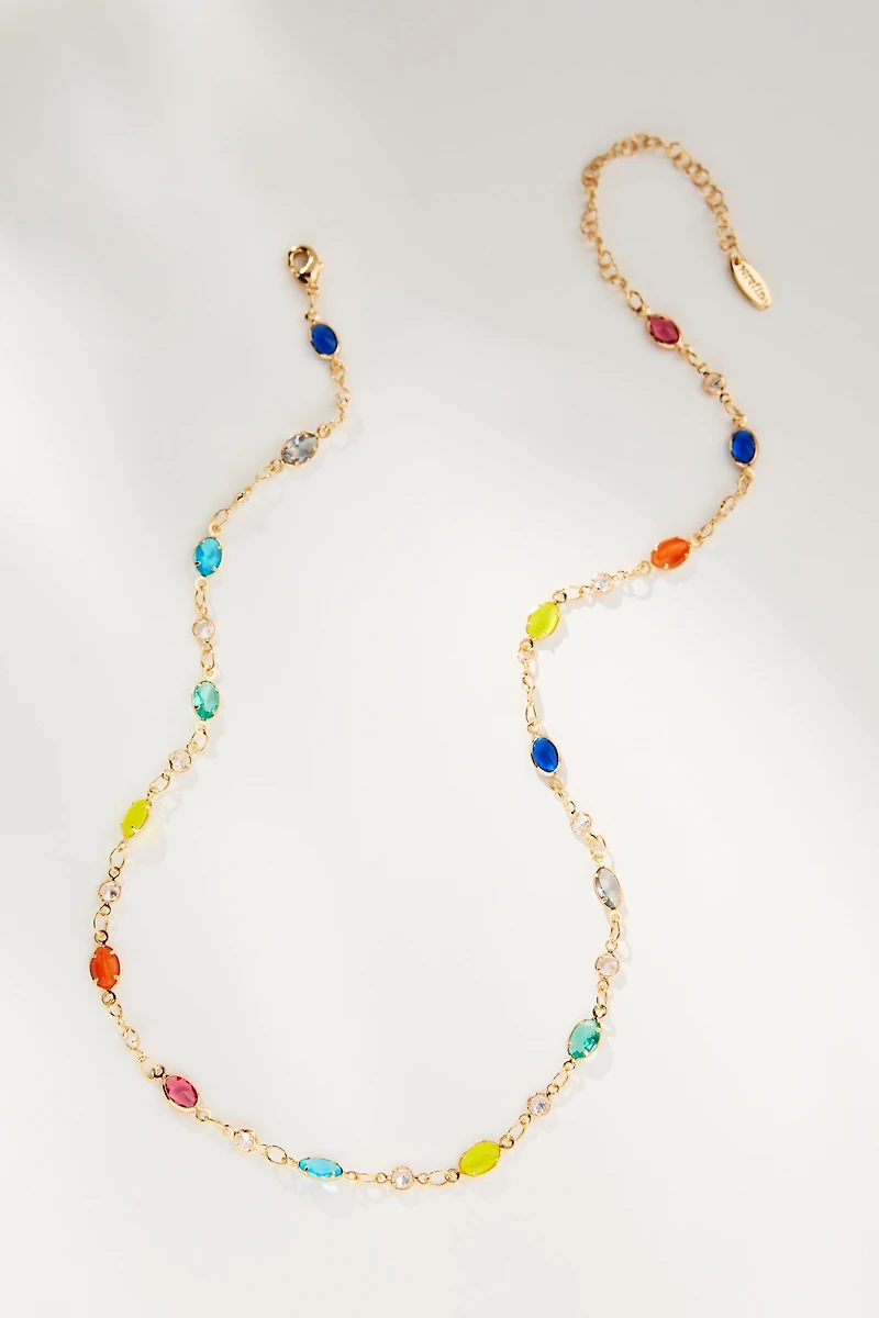 Infinity Gemstone Necklace