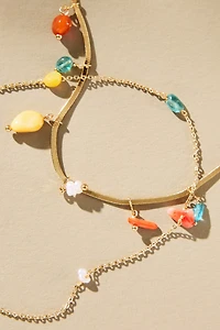 Drippy Charm Anklets, Set of 2