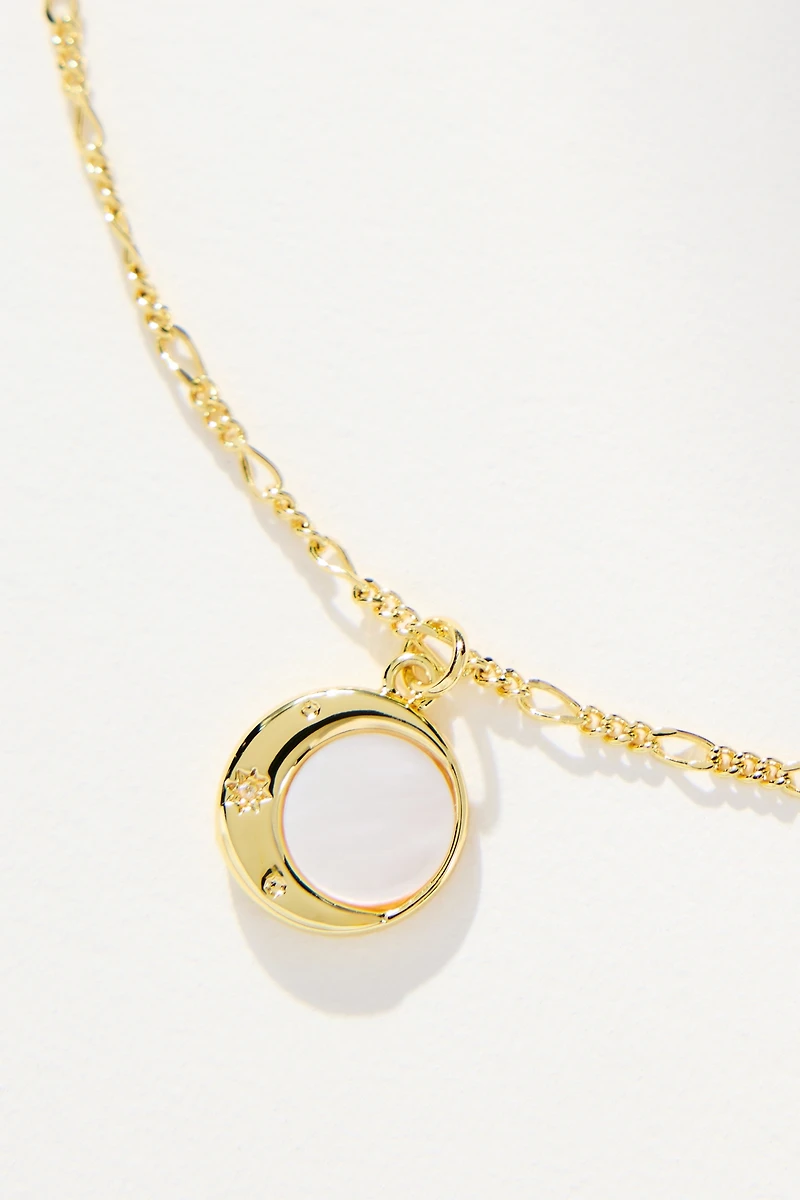 Ana Luisa Mei Moon Pendant Necklace