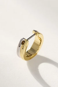 Ana Luisa Asher Mixed Metal Huggie Hoop Earrings